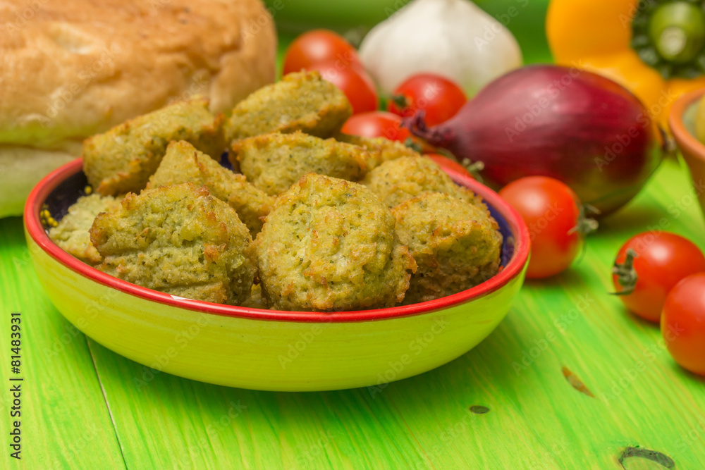 Falafel and other middle eastern ingredients