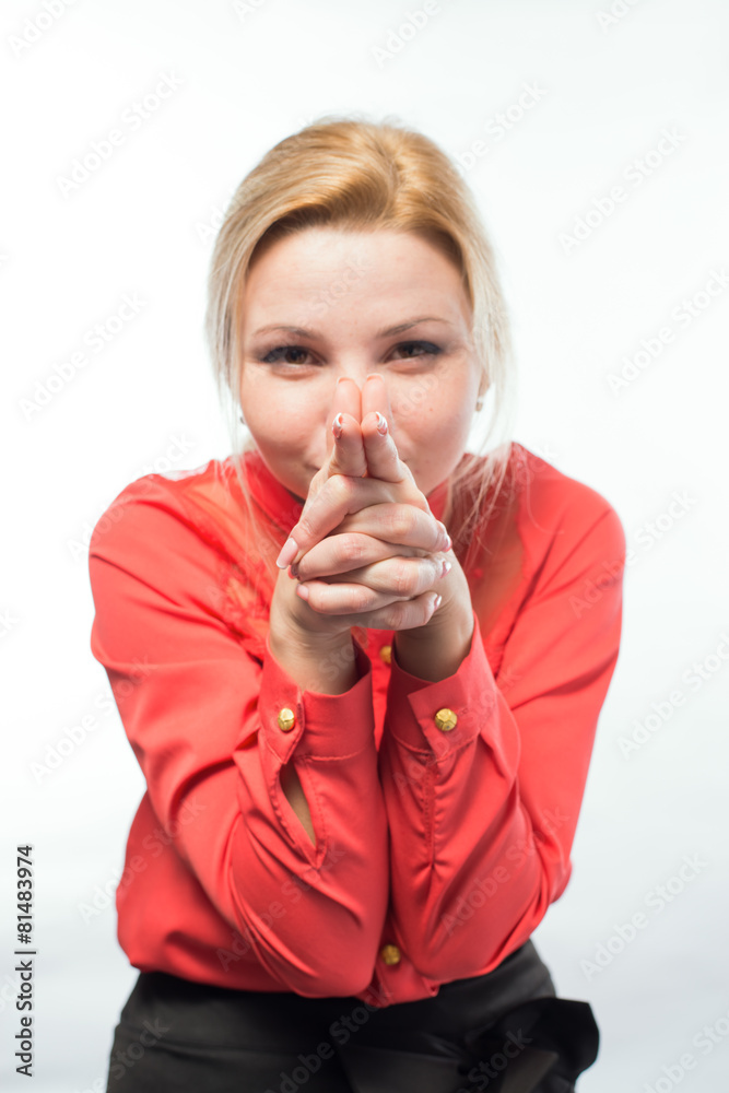 Girl holding a hand gun