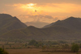 Majestic sunset in the mountains landscape. Pai, Thailand