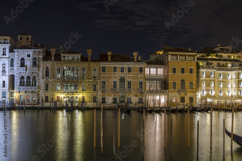 Grand canal by night HDR - Venice Italy © ngaliero