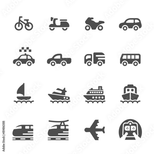transportation and vehicles icon set 3, vector eps 10