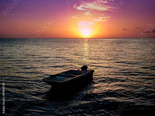 Sunset boat