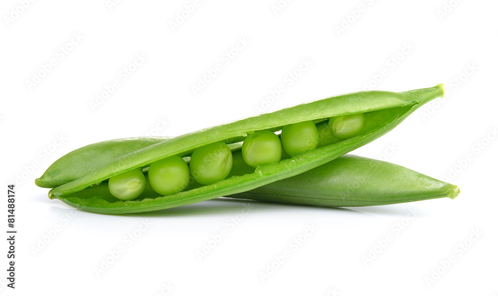 Fresh peas isolated on a white background Fresh peas isolated on a white background