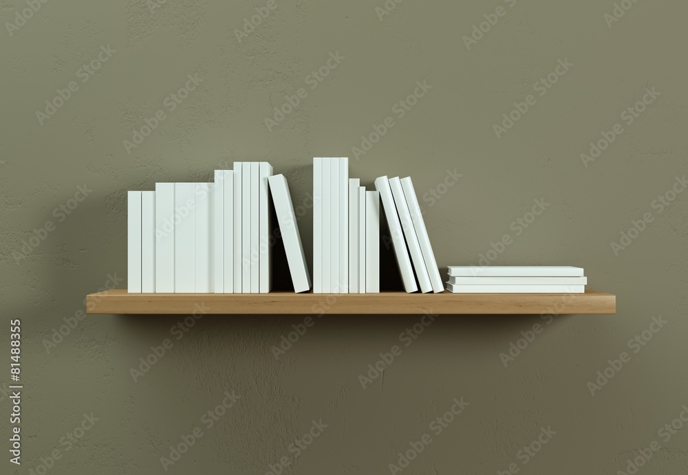 Regal mit Büchern Stock-Illustration | Adobe Stock