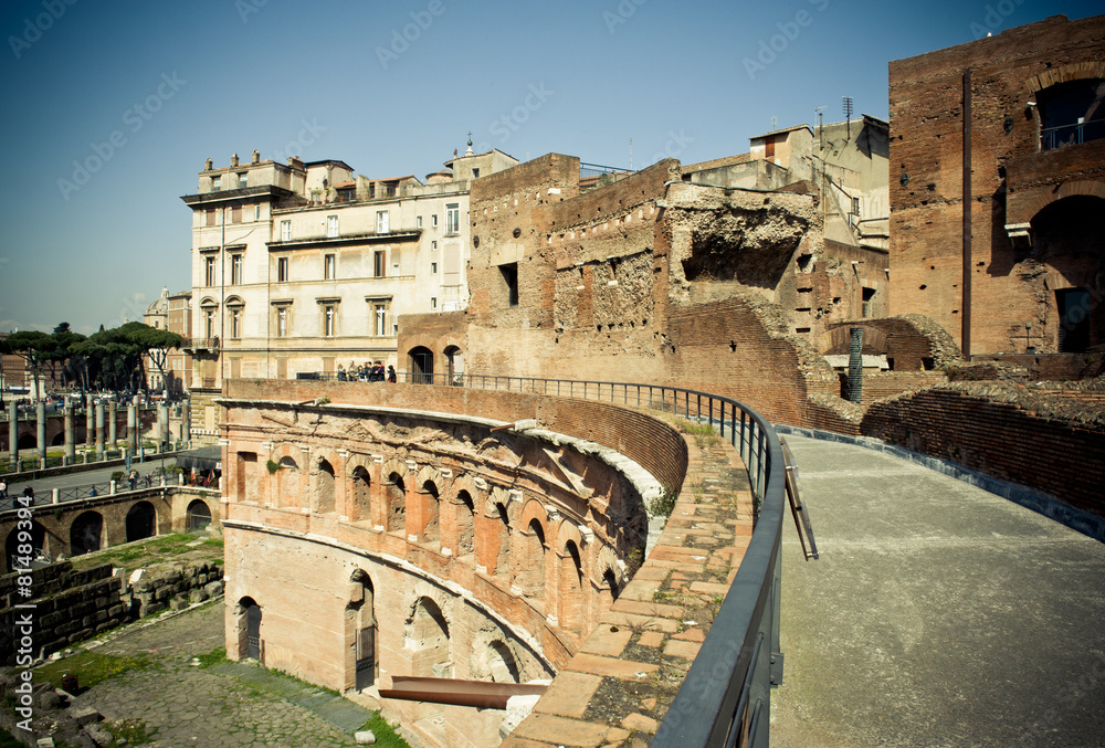 View from Trajan's forum in Rome