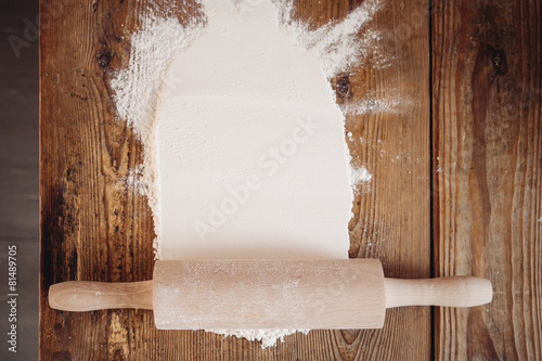 flour and rolling pin