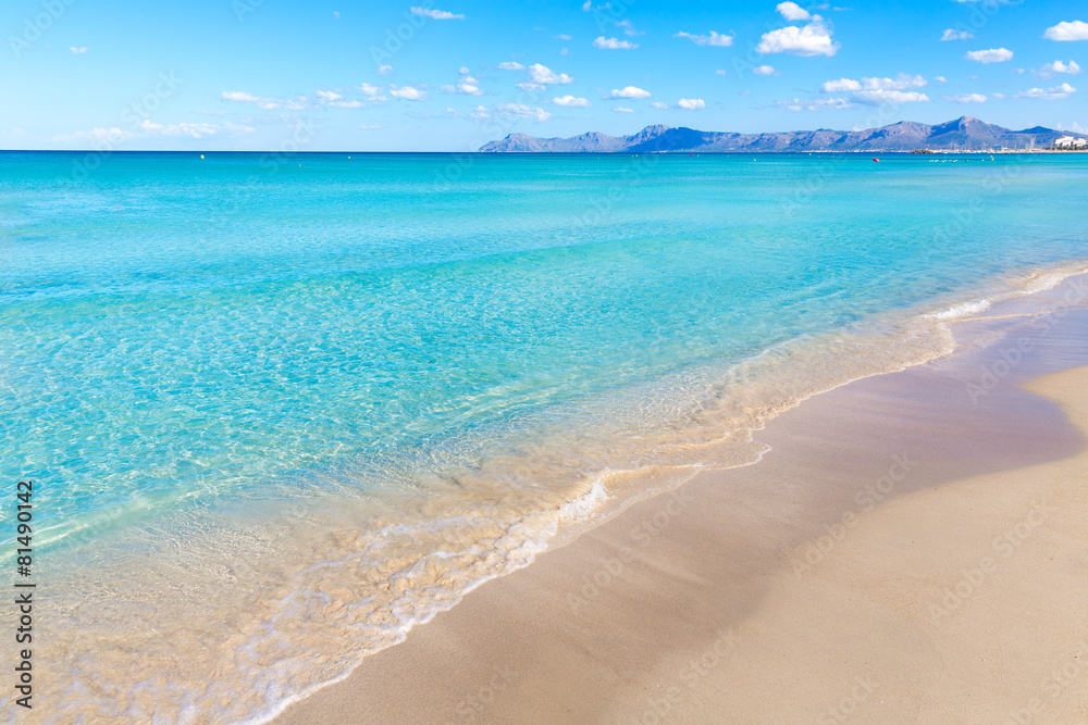 Mallorca Can Picafort beach in alcudia bay Majorca