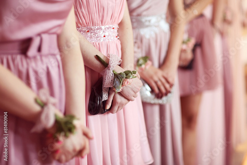 Hands of bridesmaid