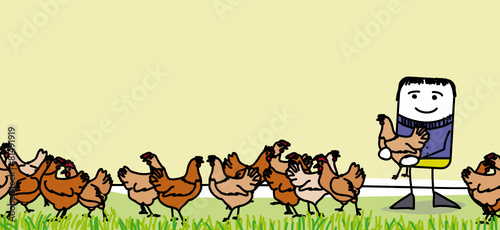 élevage de volailles - poules