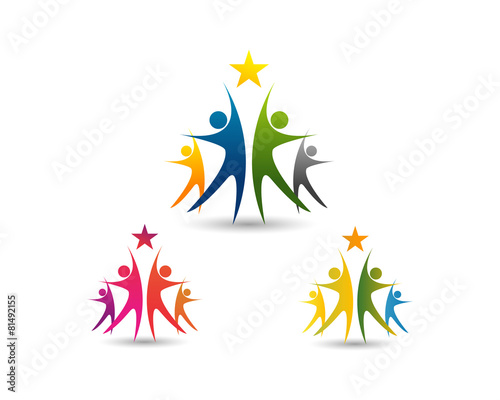 reaching star together