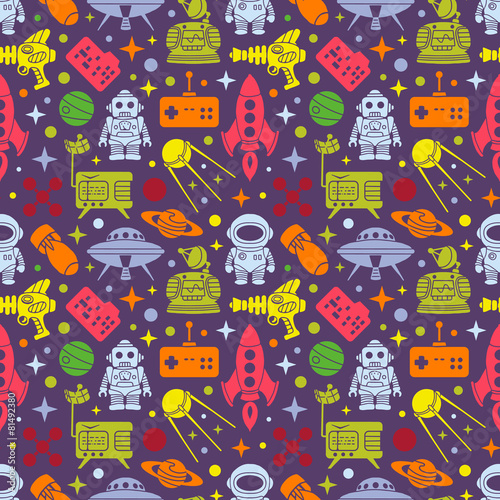 Sci-fi retro pattern