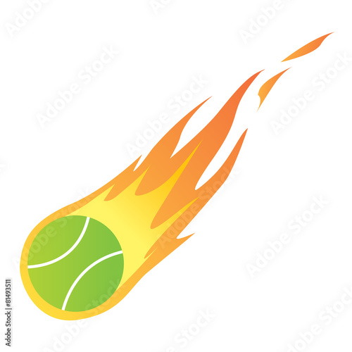 Tennis Ball in Fire