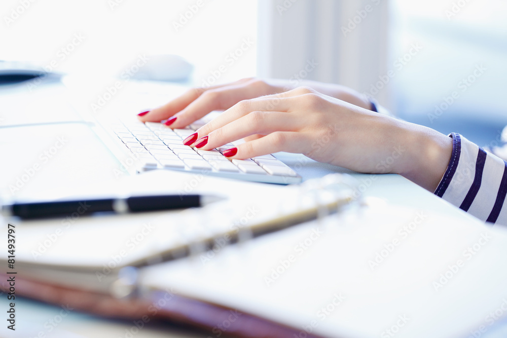 Typing on keyboard Typing on keyboard