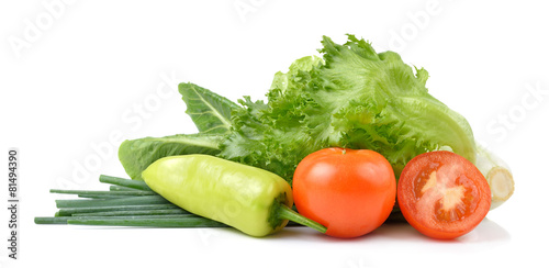 vegetable on white background