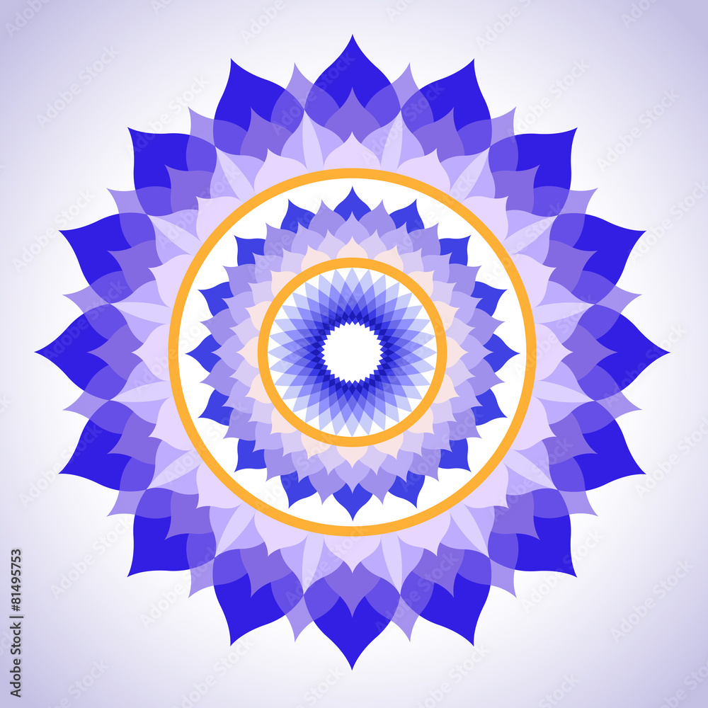 abstract painted picture mandala of Sahasrara chakra abstract painted picture mandala of Sahasrara chakra