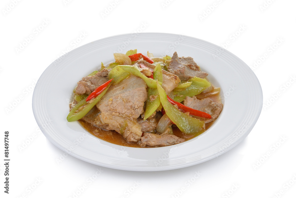 Spicy fried pork with chilli Spicy fried pork with chilli