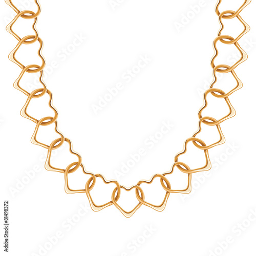 Chunky chain golden metallic necklace or bracelet.