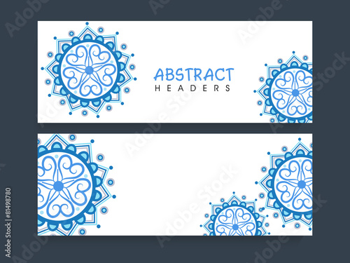 Abstract website header or banner set.