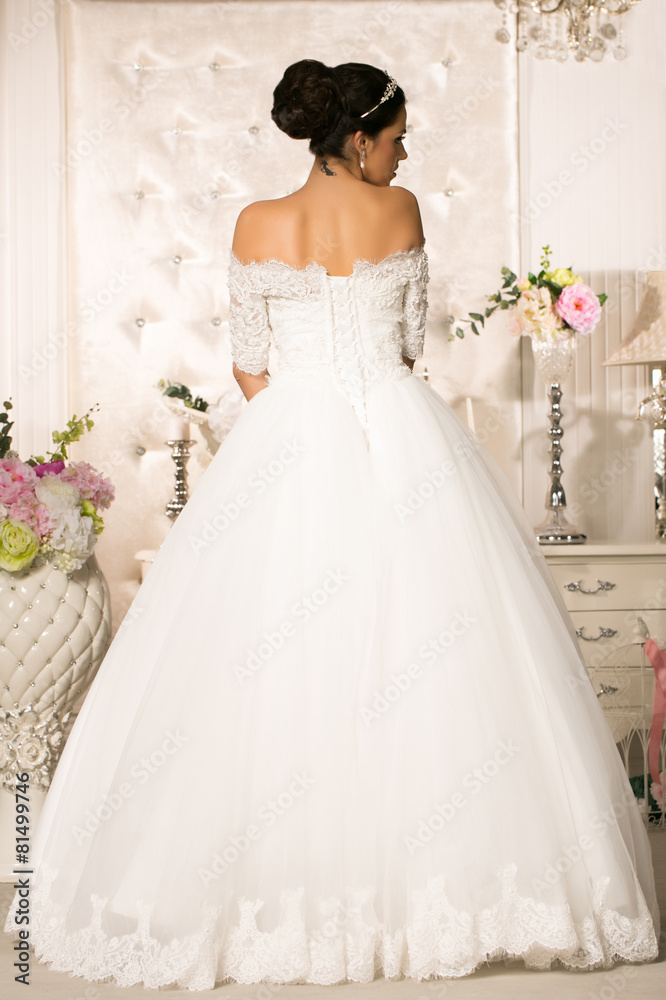 Beautiful bride in wedding dress Beautiful bride in wedding dress