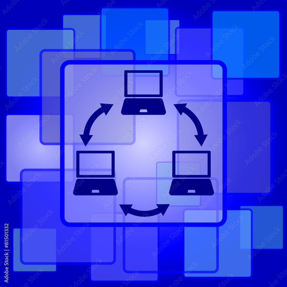 Computer network icon Computer network icon