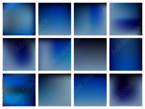 Set of vector gradient, blur backgrounds.