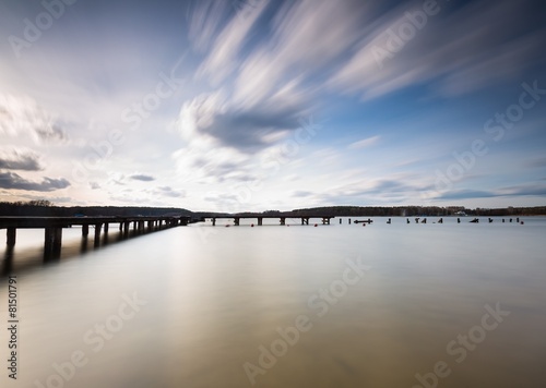 Long exposure lake