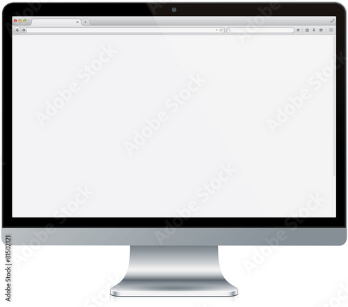 Modern Computer with Browser Screen