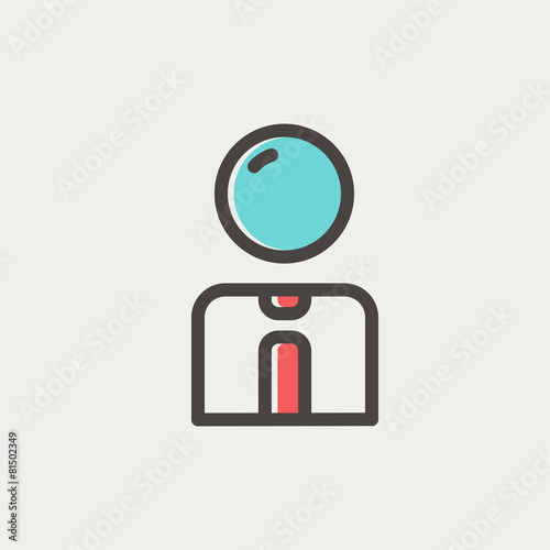 Businessman thin line icon