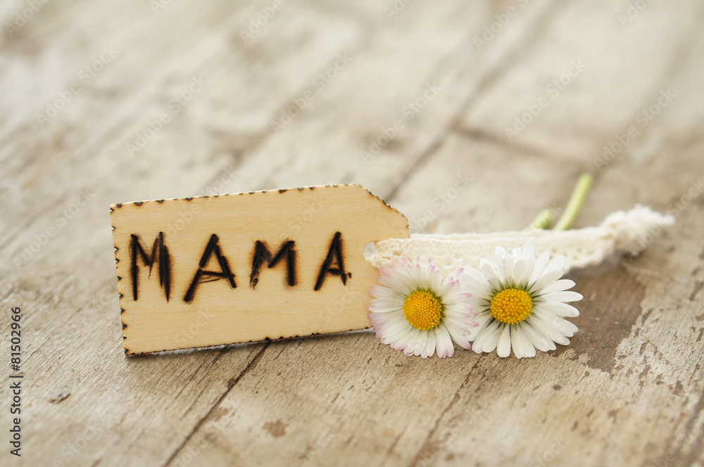 Naklejka premium Gruß an Mama / Muttertag