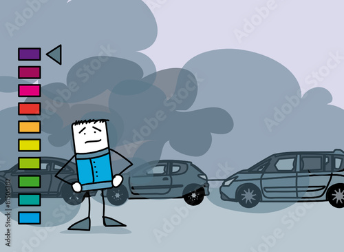 Air pollué aux particules fines