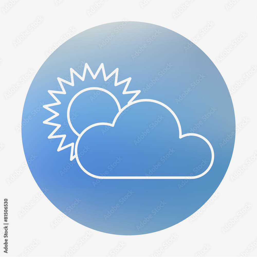 Weather flat style icon. Weather flat style icon.