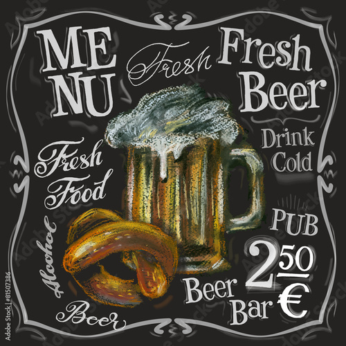 beer bar vector logo design template. alcoholic drink or menu