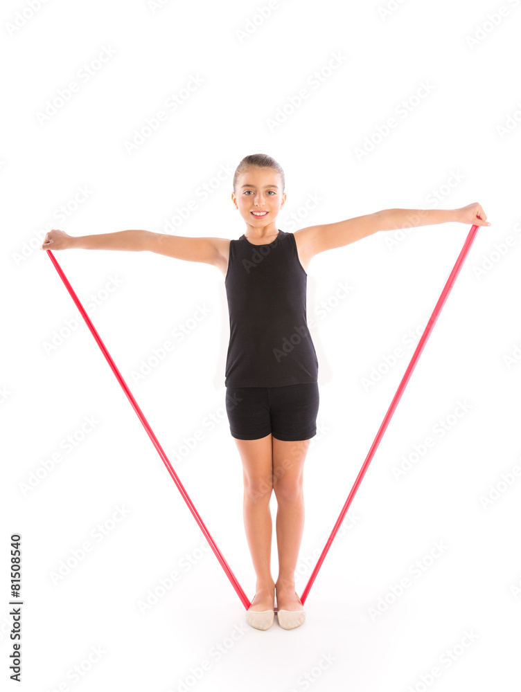 Fitness rubber resistance band kid girl exercise Fitness rubber resistance band kid girl exercise