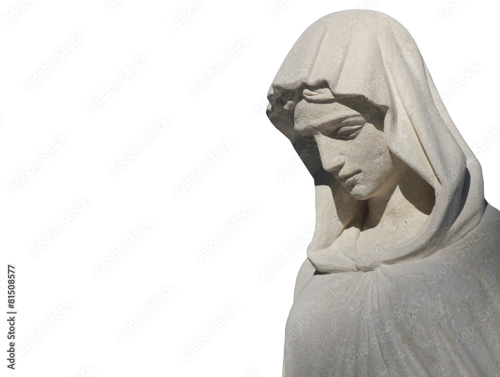 Fototapeta premium Virgin Mary on the white background