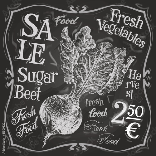 beet vector logo design template. fresh vegetables, food or menu