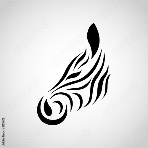 Zebra logo vector