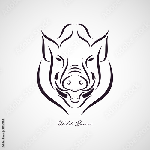 Wild boar logo vector