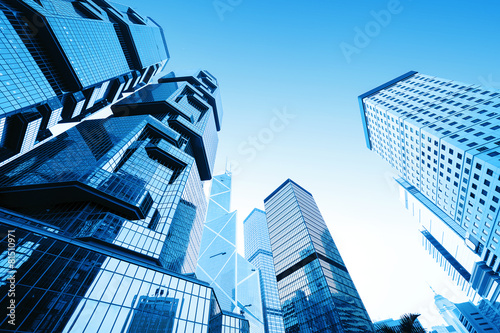 low angle view of skyscrapers in modern city