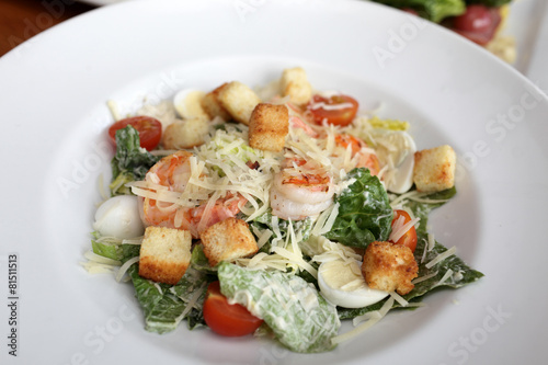 Plate with Caesar salad