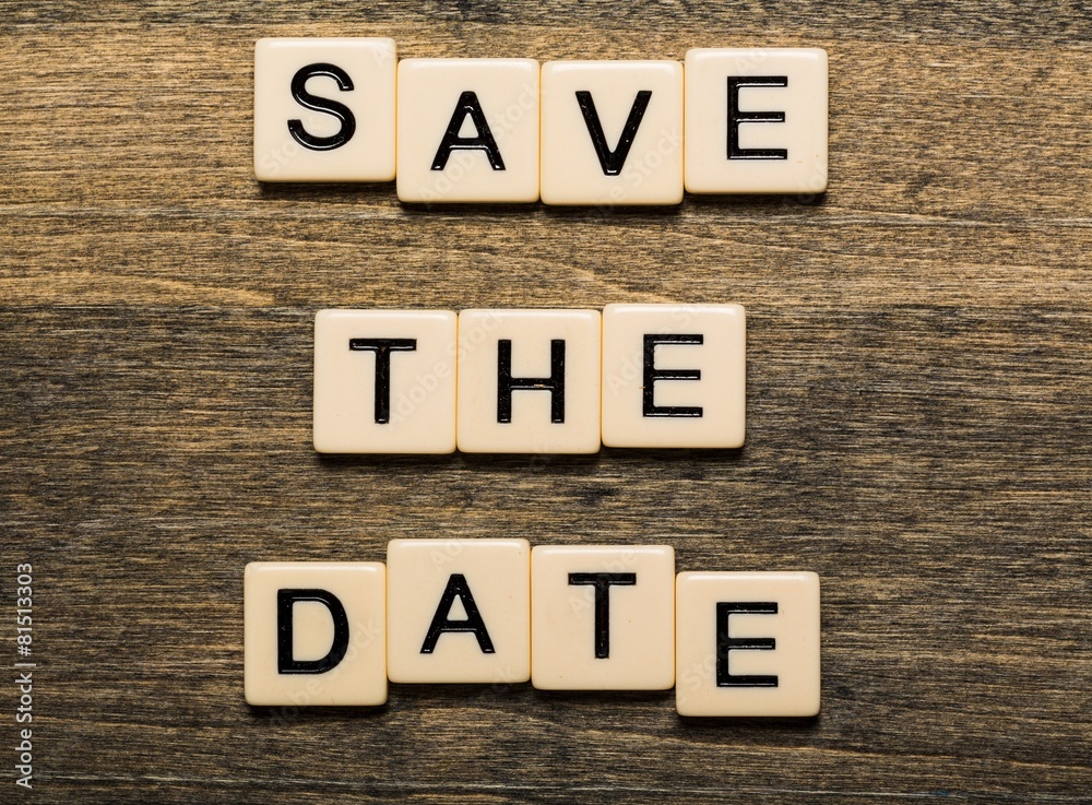 Fototapeta premium Date, save, greeting.