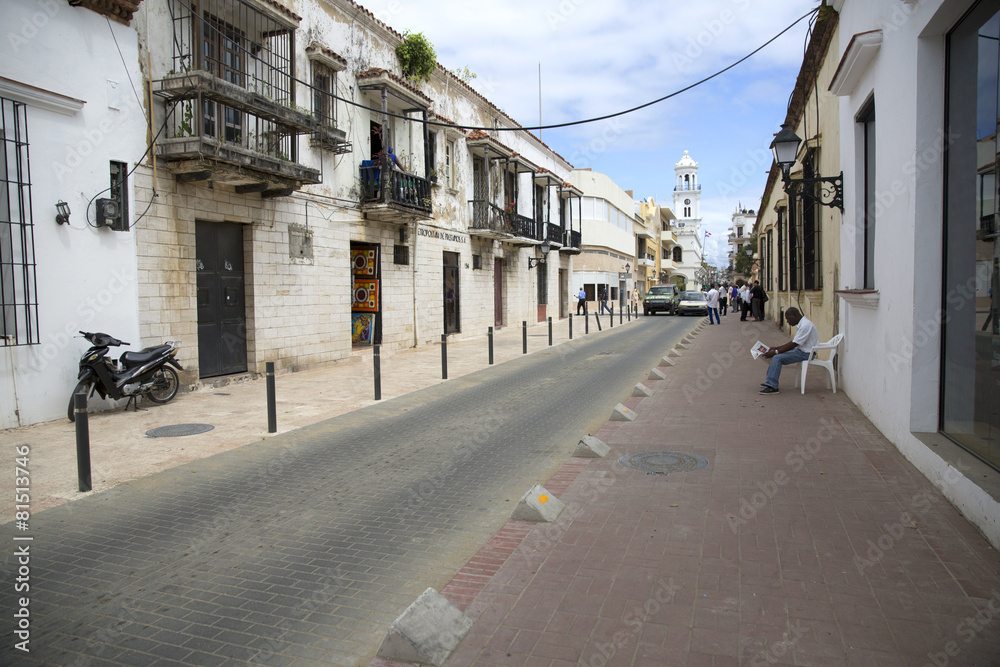 Street in historic quarters in Santo Domingo Dominican Republic Street in historic quarters in Santo Domingo Dominican Republic