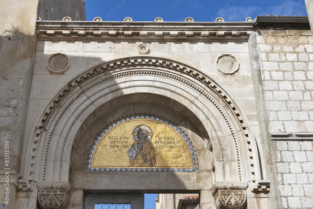 Porec Euphrasian Basilica gate, Croatia