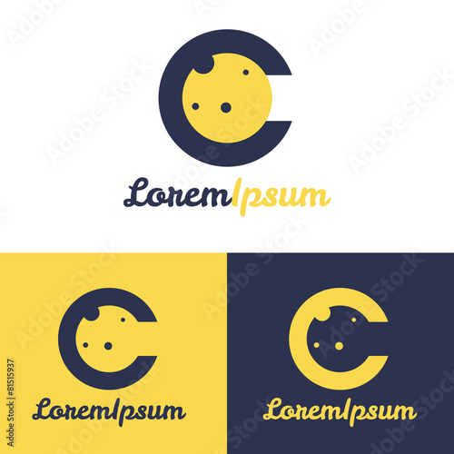 Vector minimalistic C letter space logo