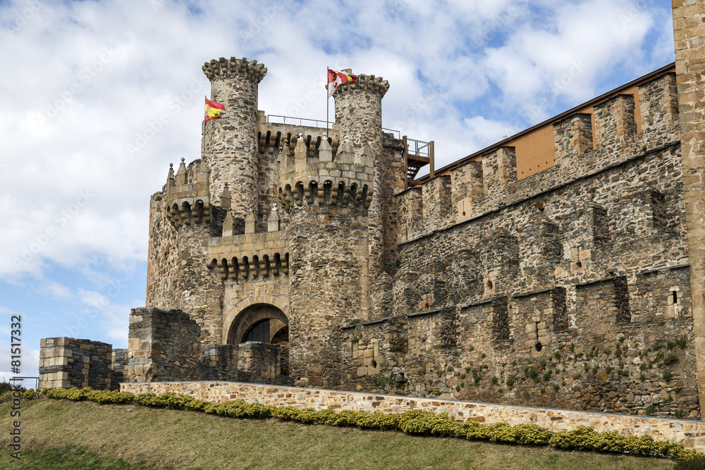 Home or main entrance of Templar castle in Ponferrada