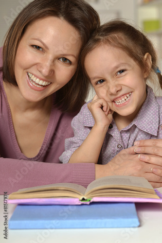 girl with her mother