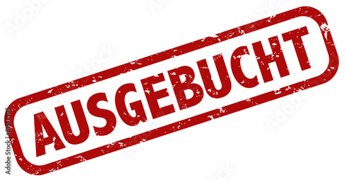 Ausgebucht Stempel rot