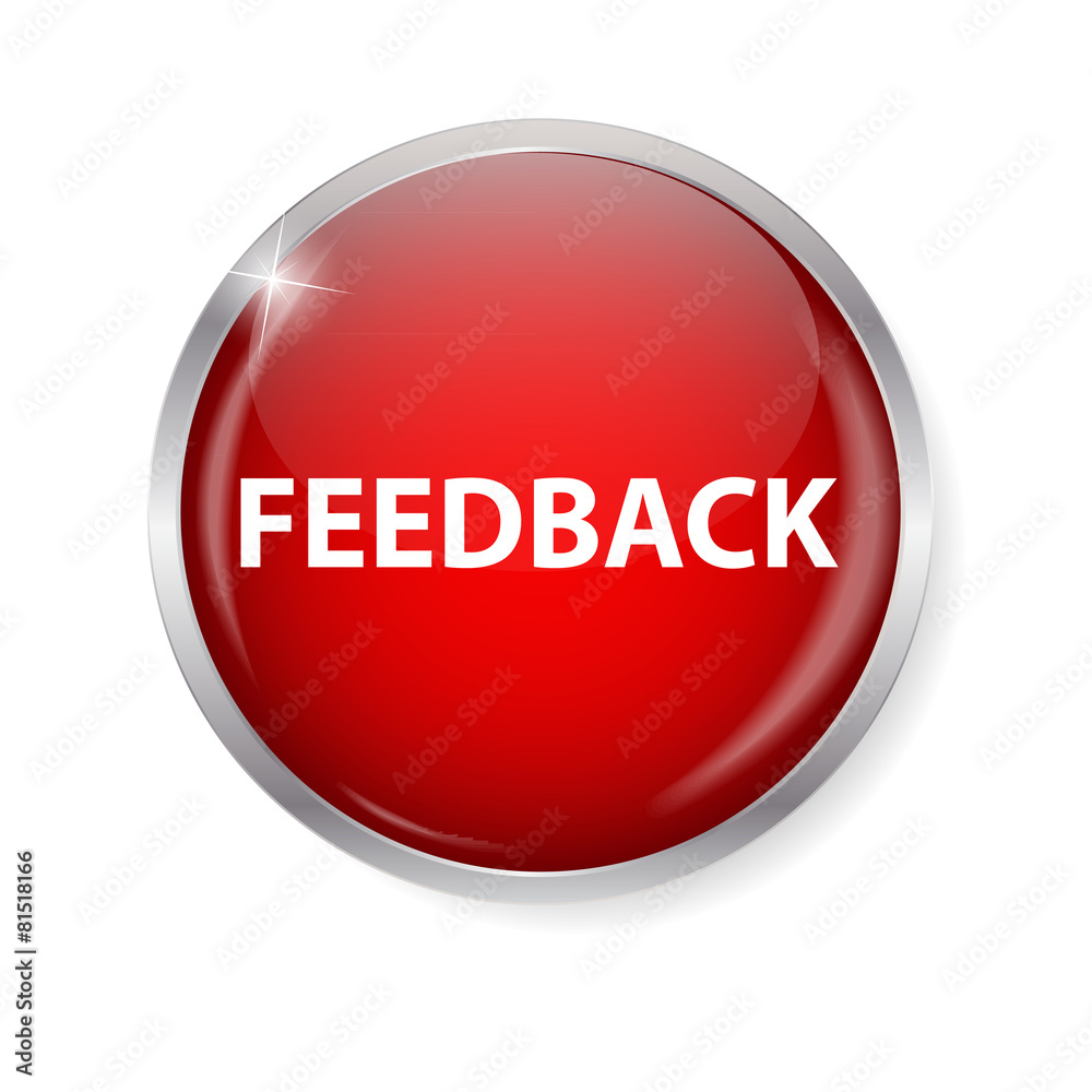 Realistic Glossy Feedback Computer Icon Button Vector Illustrat Realistic Glossy Feedback Computer Icon Button Vector Illustrat