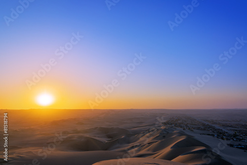 Sunset in a Desert