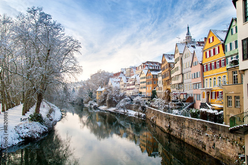 Neckarfront, Tübingen im Winter