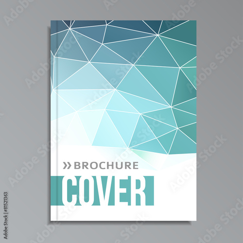 Modern geometrical cover template, polygonal design, vector